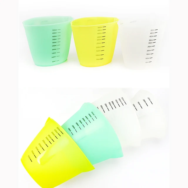 250/500 Ml Szilikon Mérő Csésze Tiszta Méretarány Mérése Kancsó Főző Konyhai Pékség Sütőipari Folyékony Mérőedény - Image 5