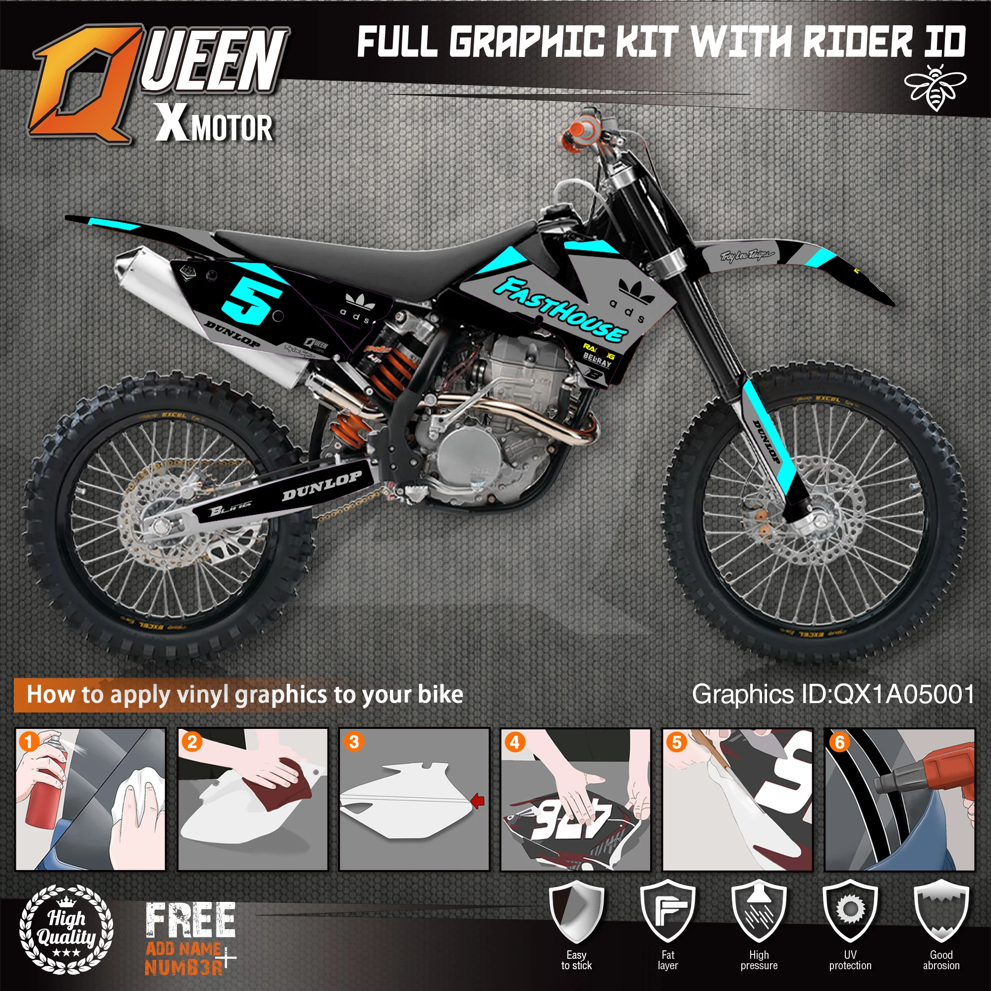 QUEEN X MOTOR Ŀ  ׷ Į ƼĿ ŰƮ KTM 2005 2006 SX SXF , 2005 2006 2007 EXC XC-W EXC-F 001