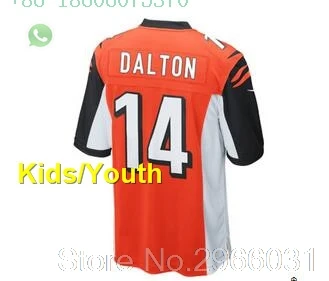 A+++ качественная Детская Молодежная Andy Dalton 14 A.J. Зеленый#18 Джерси Цинциннати - Цвет: for kids youth