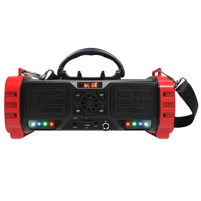 red Yilinesye портативный bluetooth динамик Поддержка TF карта FM радио беспроводная водонепроницаемая Колонка сабвуфер Саундбар для компьютера динамик - Цвет: red