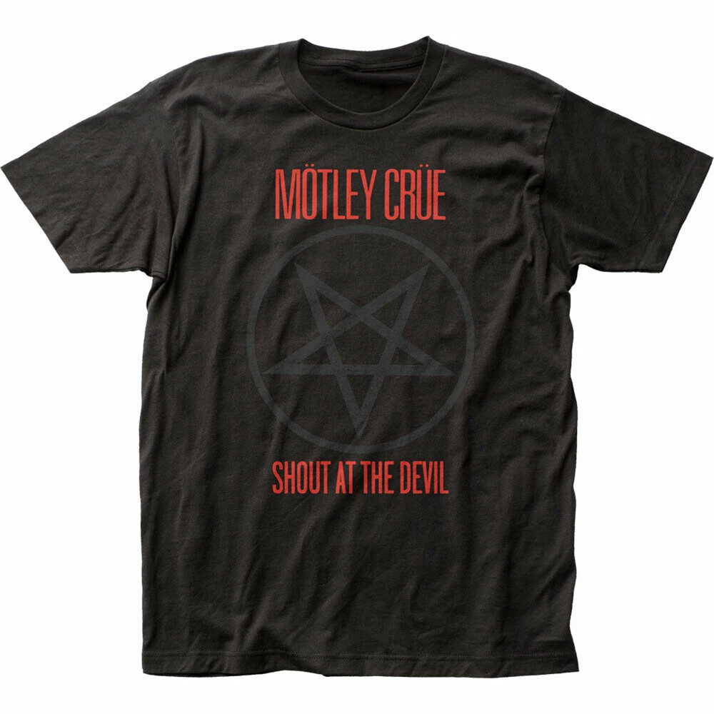 Оригинальная мягкая футболка с надписью Motley Crue Shout At The Devil Album для взрослых