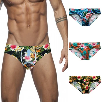 

Push Up Swimming Briefs For Men Swimwear Low Rise Mens Floral Print Swim Trunks Beach Shorts Surffing Bathing Suits Beachwear