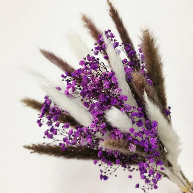 15Pcs Dried Reed Flower Arrangement Natural Pampas Grass For  Modern Home Decoration Party Backdrops Wedding Supplies one bouqurt
