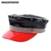 SHALUOTAOTAO тренд женские высококачественные армейские Кепки из искусственной кожи осенние новые бренды Snapback плоская кепка модная спортивная шапка для отдыха s