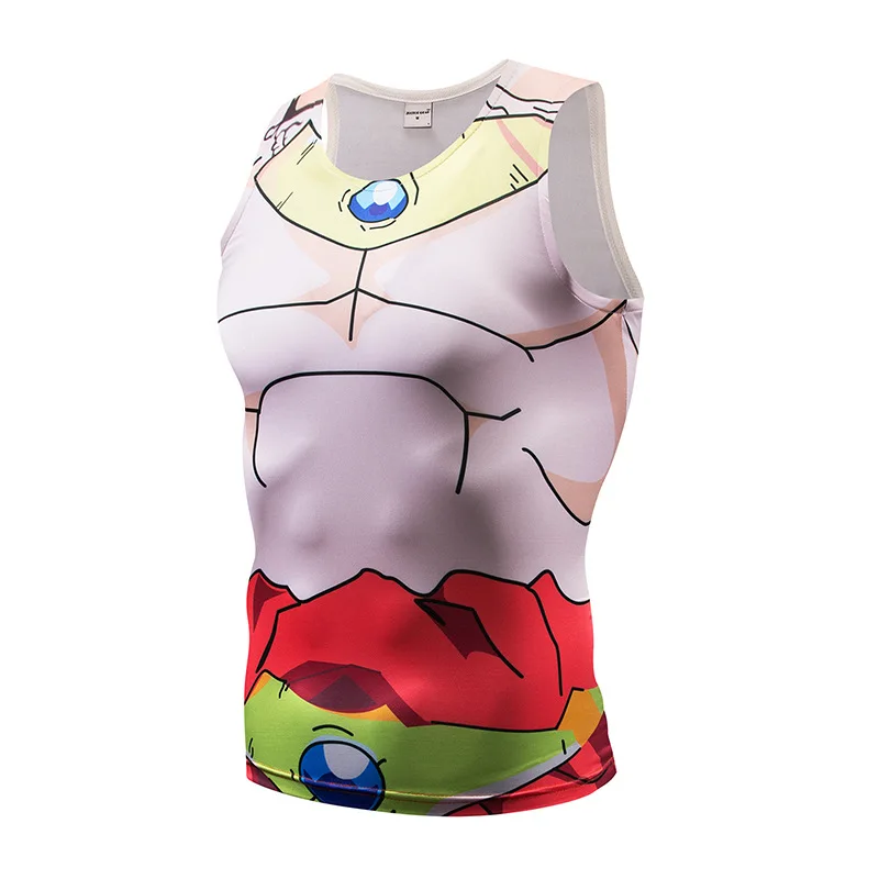BX014(Asian Size) Hip Hop Son Goku Design Tank Top Mens Dragon Ball Printed Male Vest Summer Sleeveless Man Tops Streetwear Drop Ship - Цвет: BX014(Asian Size)