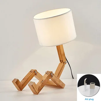 

Study Desk Nordic Modern Eye Protection E27 For Bedroom Robot Shaped Working LED Table Lamp Lighting Fixture Home Office