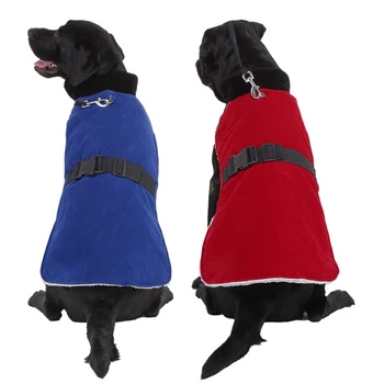 

Pet Winter Clothes British Style Jacket Fashion Warm Suede Coat With Waist Belt Pets Clothing For Medium And Large Dog