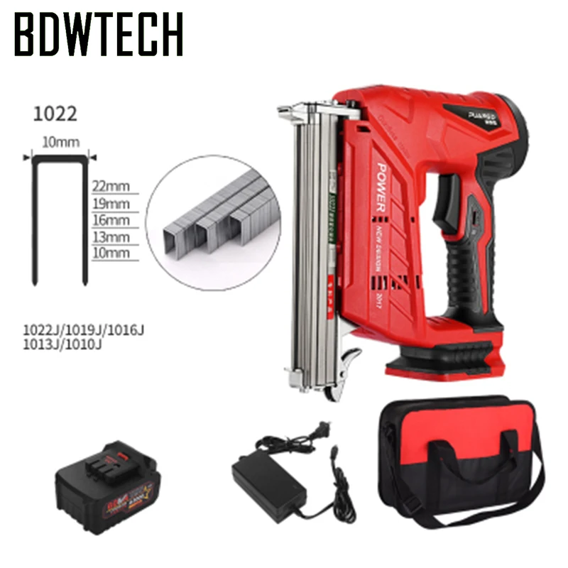 BDWTECH беспроводной пневматический пистолет 20V f30 1022 422 гвоздя ружье с 2.0ah батарея