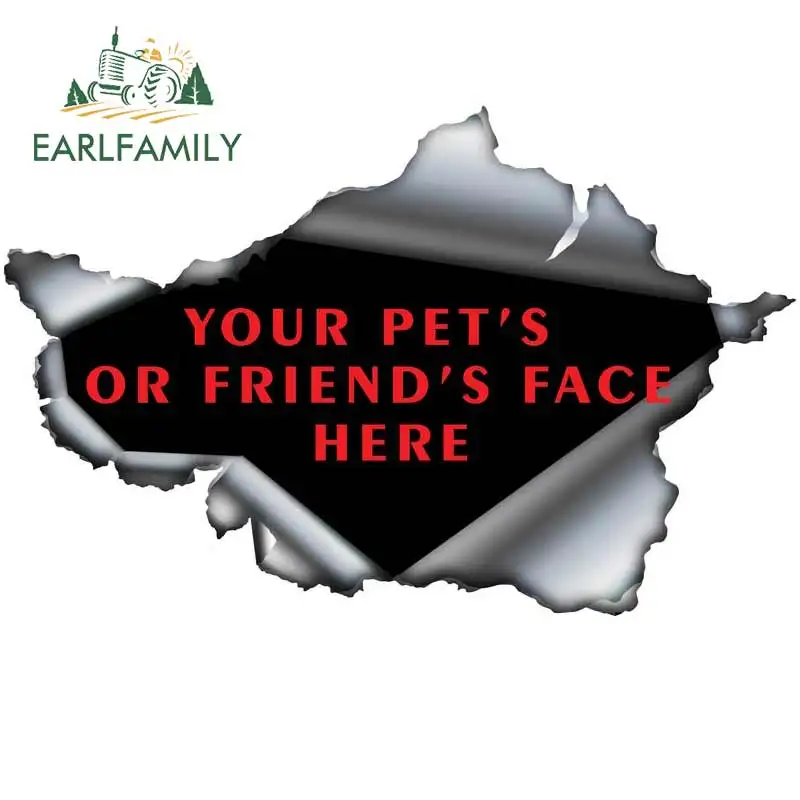 EARLFAMILY 13 см x 5 забавная наклейка для автомобиля рваная металлическая