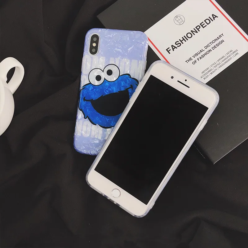 Чехол для телефона Sesame Street Cookie monster Elmo puppet для coque iPhone 7 6s 8 Plus XS Max, силиконовый чехол для iPhone X XR