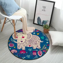 Детские коврики с узором в виде слона, граффити, коврики для спальни, гостиной, детская игровая площадка, коврик для ползания, круглый коврик для гостиной