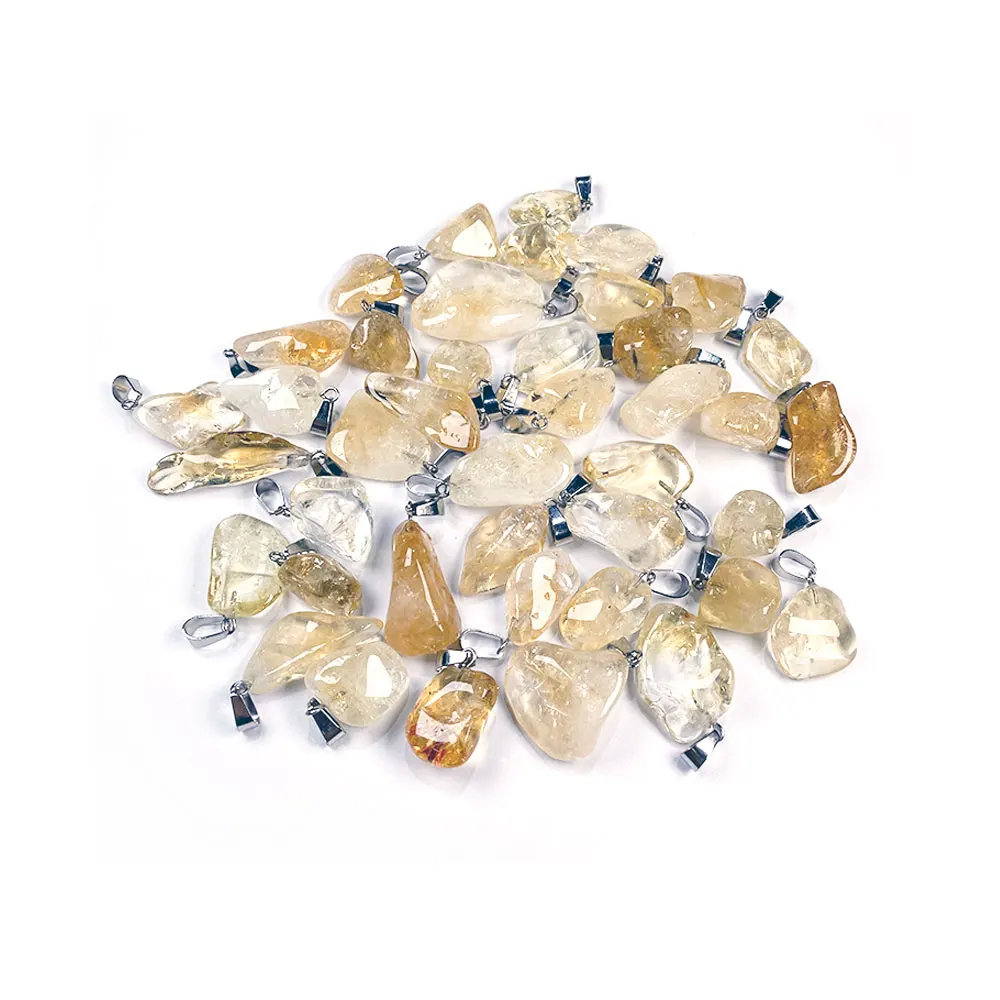 

1Pcs Natural Yellow Quartz Crystal Stones Pendant Irregular Charms Pendants For Jewelry Making Necklace Accessories Gifts