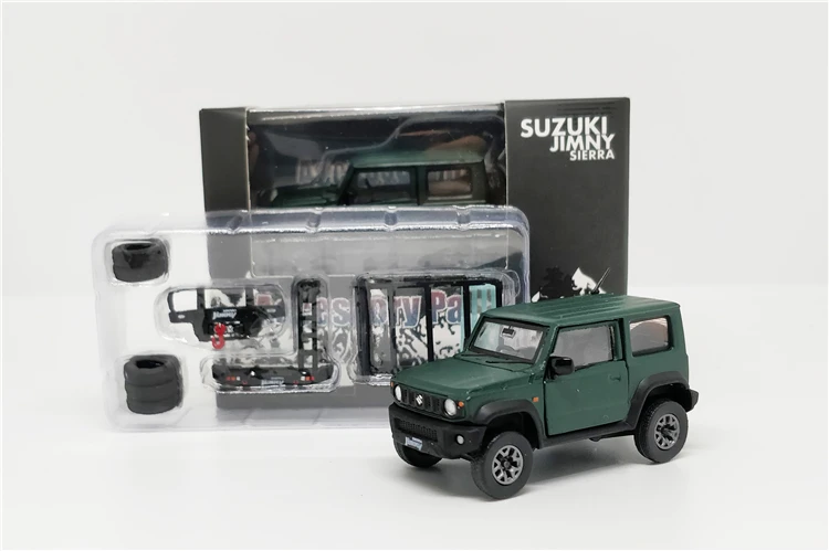 1:64 BM Creations Suzuki Jimny (JB74) Matte Grey w/accessory pack Right Hand Drive Diecast Model Car