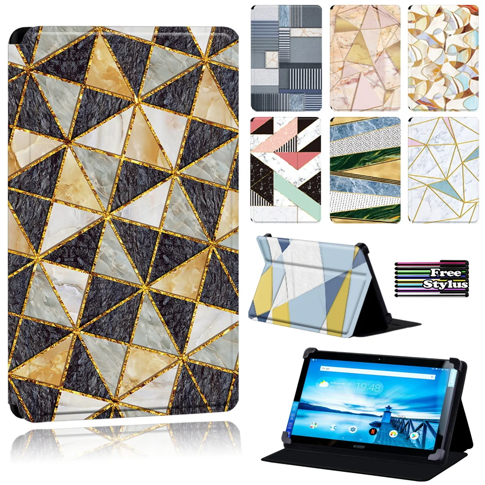 

Tablet Case for Lenovo Tab P10/Smart Tab P10 10.1 Inch - Anti-fall Shape Series Soft Leather Protective Case + Free Stylus