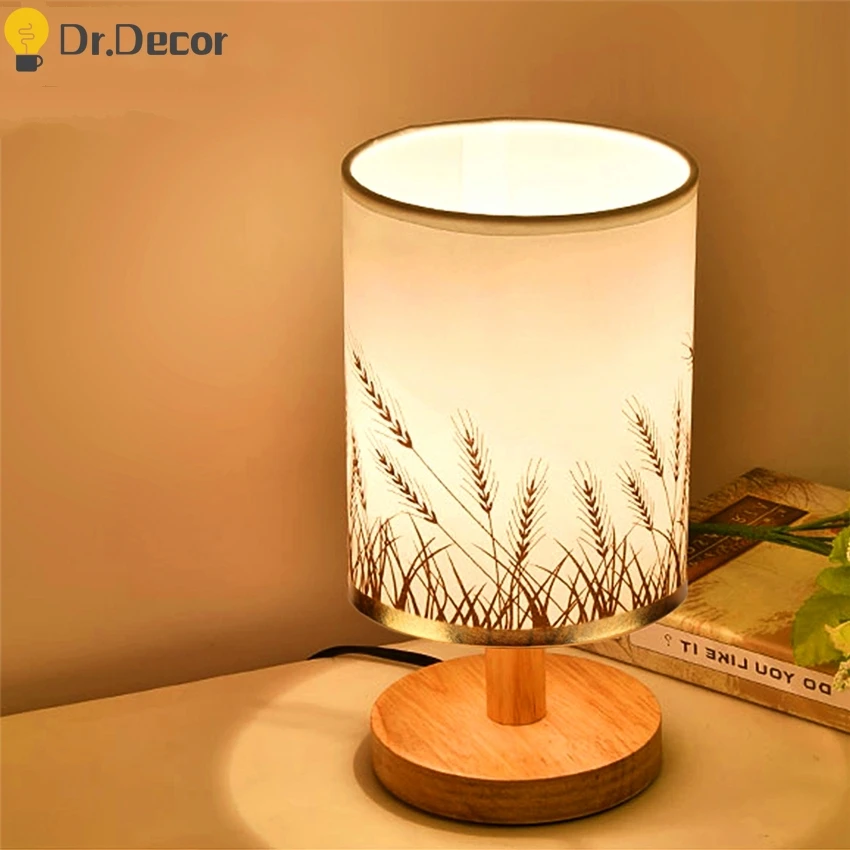 

Chinese Classical Table Light Modern Wood Decor Table Lamp Bedroom Bedside Living Room Table Lights Learning Office Desk Light