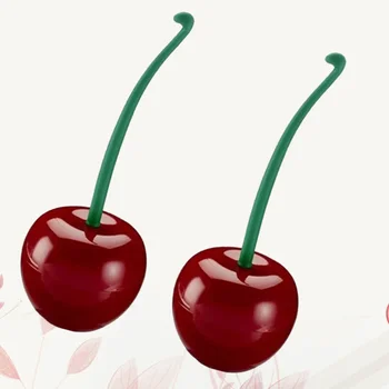 

1 Set of Toilet Brush Practical Cherry Clean Red Toilet Clean Toilet Brush Toilet Brush Set Soft Wool Toilet Brush Creative Toil