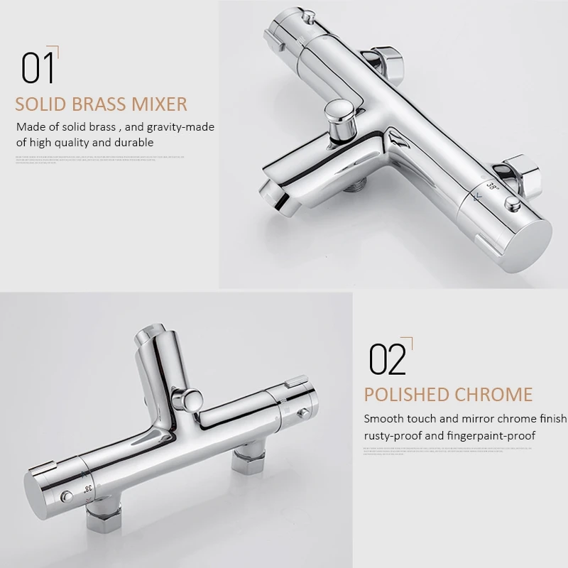 Термостатический смеситель для душа комплект Ванная комната термостатический смеситель горячей и холодной Ванная комната смеситель смесительный клапан смеситель для ванны