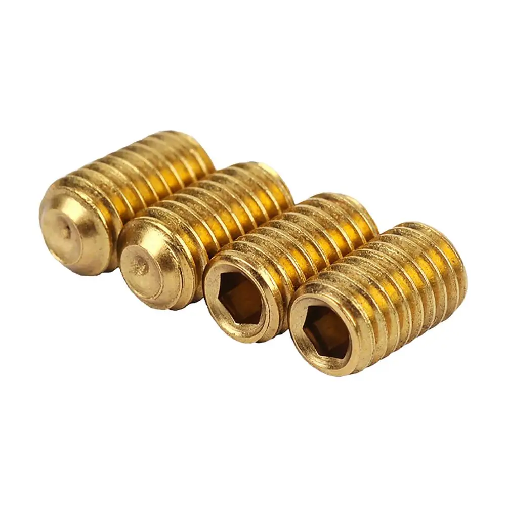 

10/20PCS M3 M4 M5 Headless Grubs Screws Cup Point Grub Screws Titanium Plated Hex Socket Bolts Length 3 4 5 6 8 10 12mm