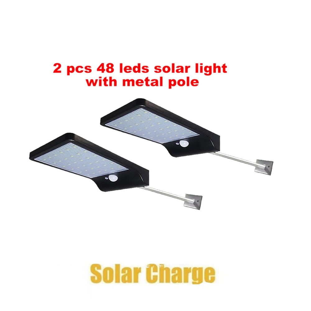 

2/4pcs 48 LED Solar lamp Sensor solar Powered Panel LED Street Light Outdoor Garden Path Spot Wall Emergency Lamp luminaria secu