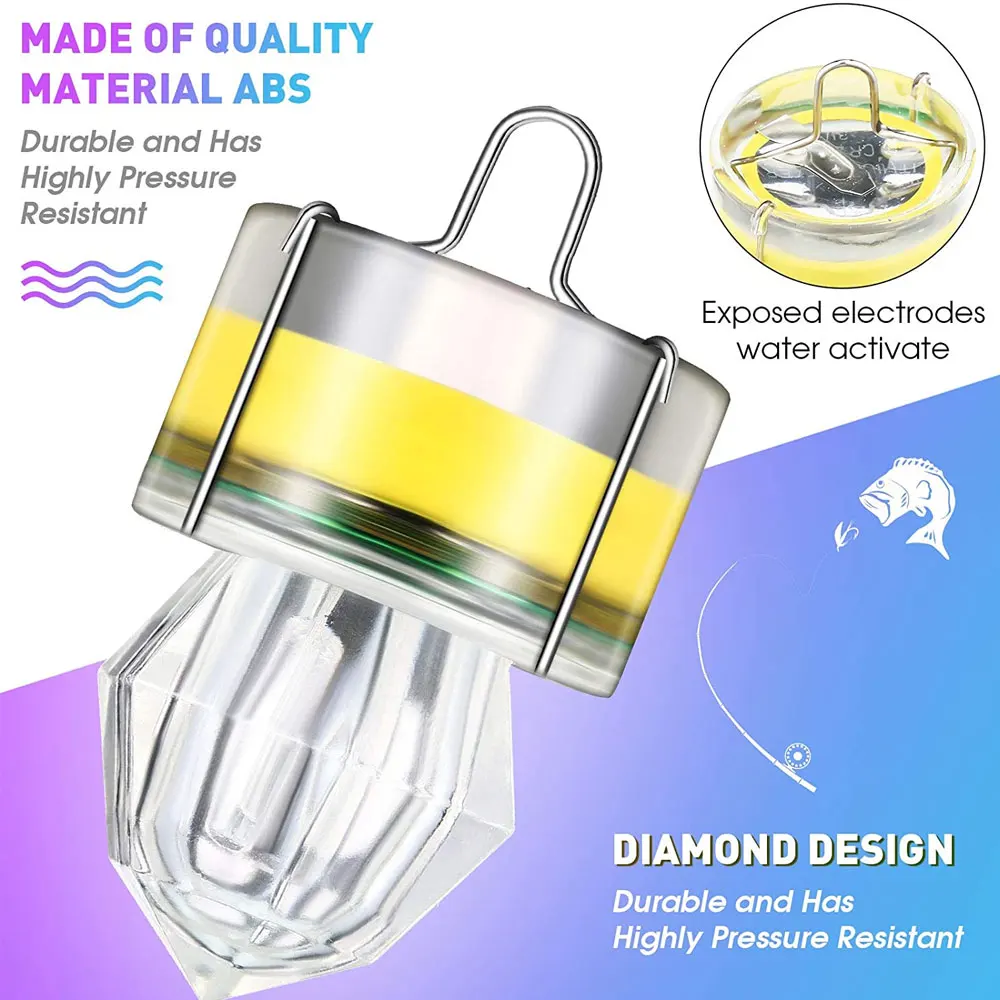 400X Mini Deep Drop Fishing Light LED Artificial Diamond Style Fishing