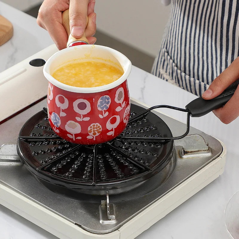 

Enamel Ceramic Pot Heat Conduction Plate Small Milk Pot Non-slip Mat Flame Fire Anti-scorch Pan Heating Plate Baking Accessories