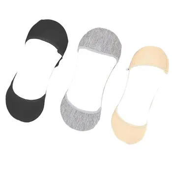 

Womens Summer Thin Invisible Low Cut Boat Socks Forefoot Thicken Padded Non-Slip Silicone Grip High Heels Slippers No Show Hosie