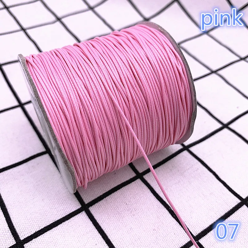 0.5 2.0mm Pink Waxed Cord Waxed Thread Cord String Strap Necklace Rope Bead DIY Jewelry Making for Shamballa Bracelet|Jewelry Findings & Components| - AliExpress