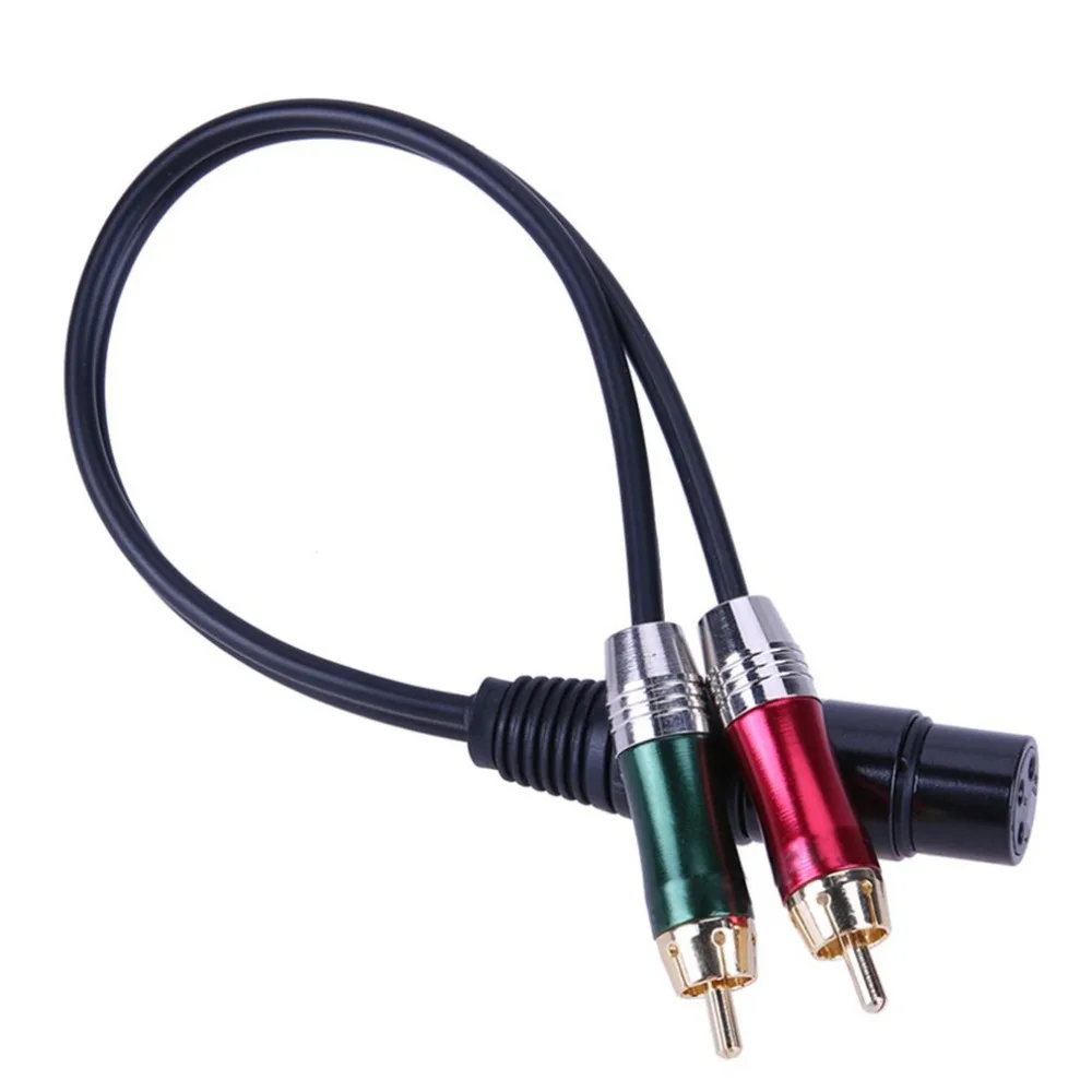 RCA Male to 2 XLR 3 Pin Мужской Женский аудиоусилитель смешивание аудиовидеокабель со штекерами Dual XLR to Dual RCA кабель