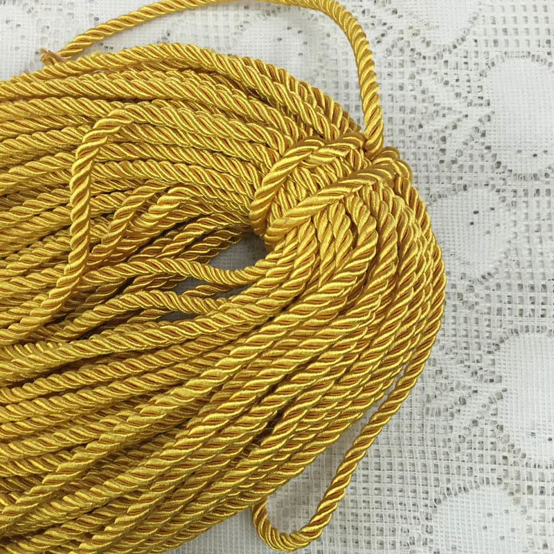 Cotton Rope Nylon Rope Nylon Cord 10 meters 3mm 3 Shares Twisted Cotton Nylon Cords Colorful DIY Craft Braided Decoration Rope Drawstring Belt Accessories
