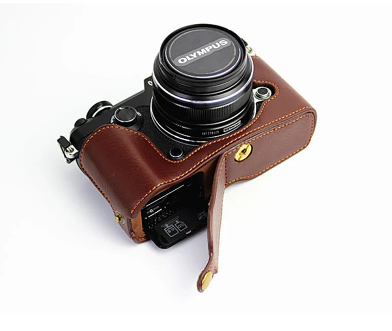 Чехол из натуральной кожи для Olympus PEN F PEN-F, защитный чехол с отверстием для батареи