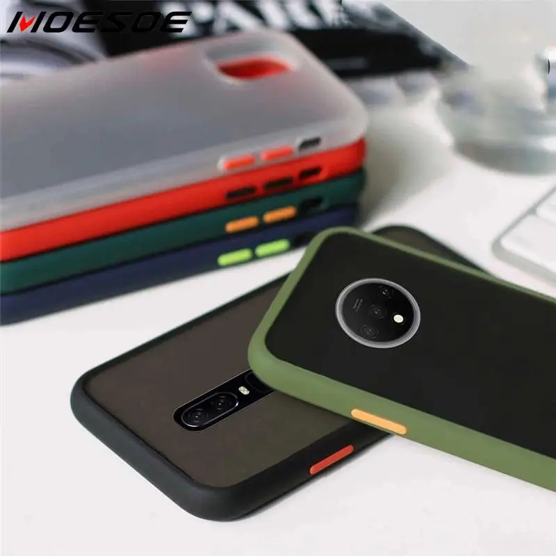 Translucent Matte Case On the For OnePlus 7 7T Pro 6 6T Shockproof Hybrid Acrylic Armor Colors Clear Hard Cover |