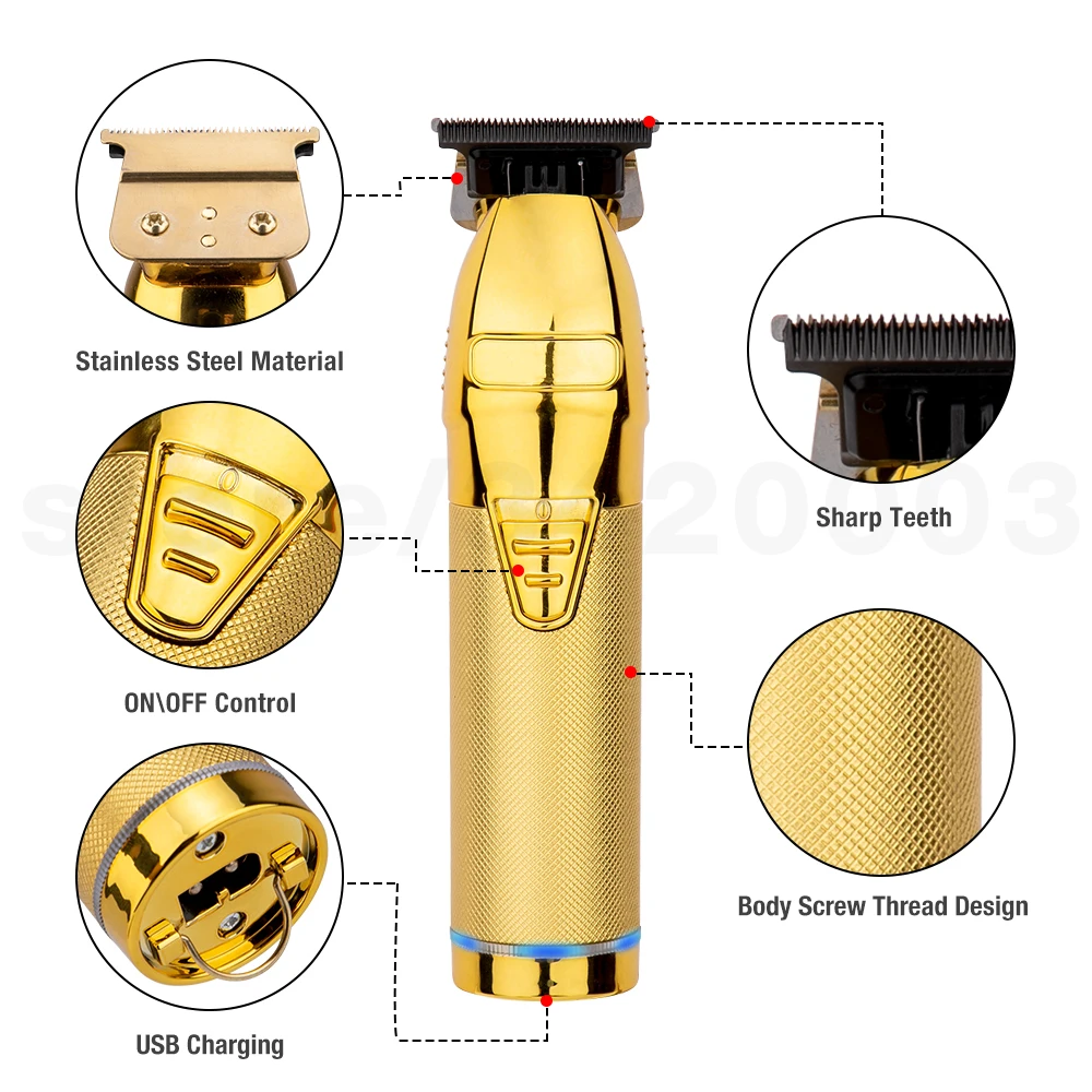 Gold Finish Electric Hair Clippers For Men