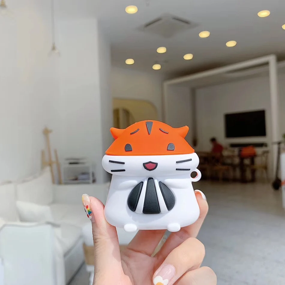3D силиконовый Bluetooth беспроводной чехол для наушников для AirPods 2 чехол Чехол с милой собачкой для Apple Air Pods чехол аксессуары ремешок - Цвет: 667