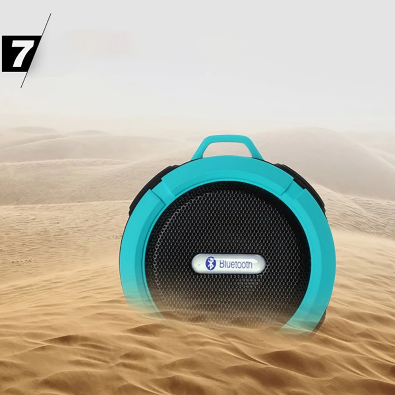 Маленький музыкальный динамик для Bluetooth сабвуфера с присоской карабин портативный водонепроницаемый пыленепроницаемый беспроводной уличный звуковой ящик