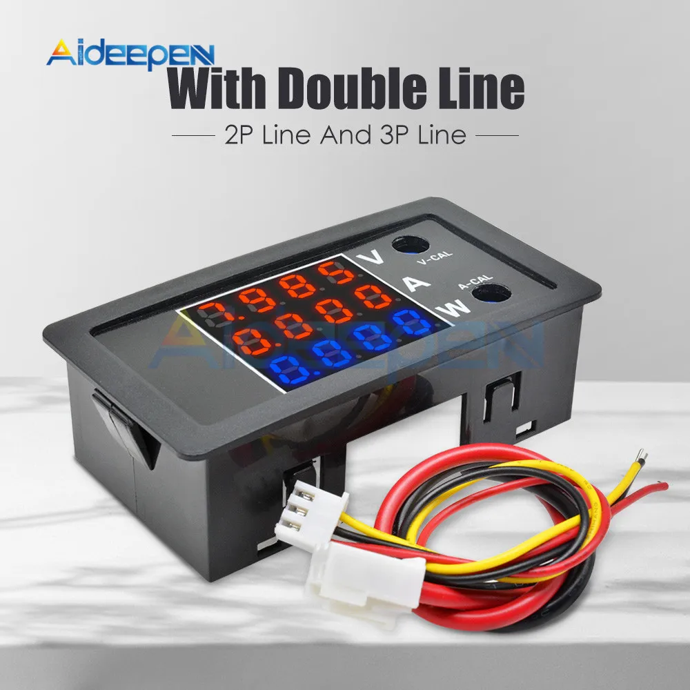 

High Accuracy DC100V 10A 1000W Digital Car Voltmeter Ammeter 4-digit Motorcycle Voltage Indicator Tester Current Meter With Wire