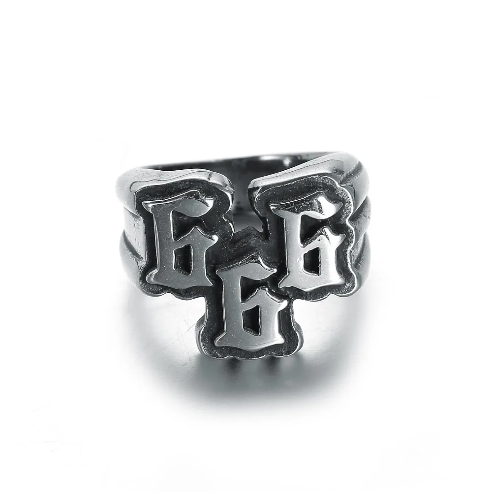 Men's punk stainless steel digital 666 ring titanium steel ring jewelry,stainless steel ring,finger ring