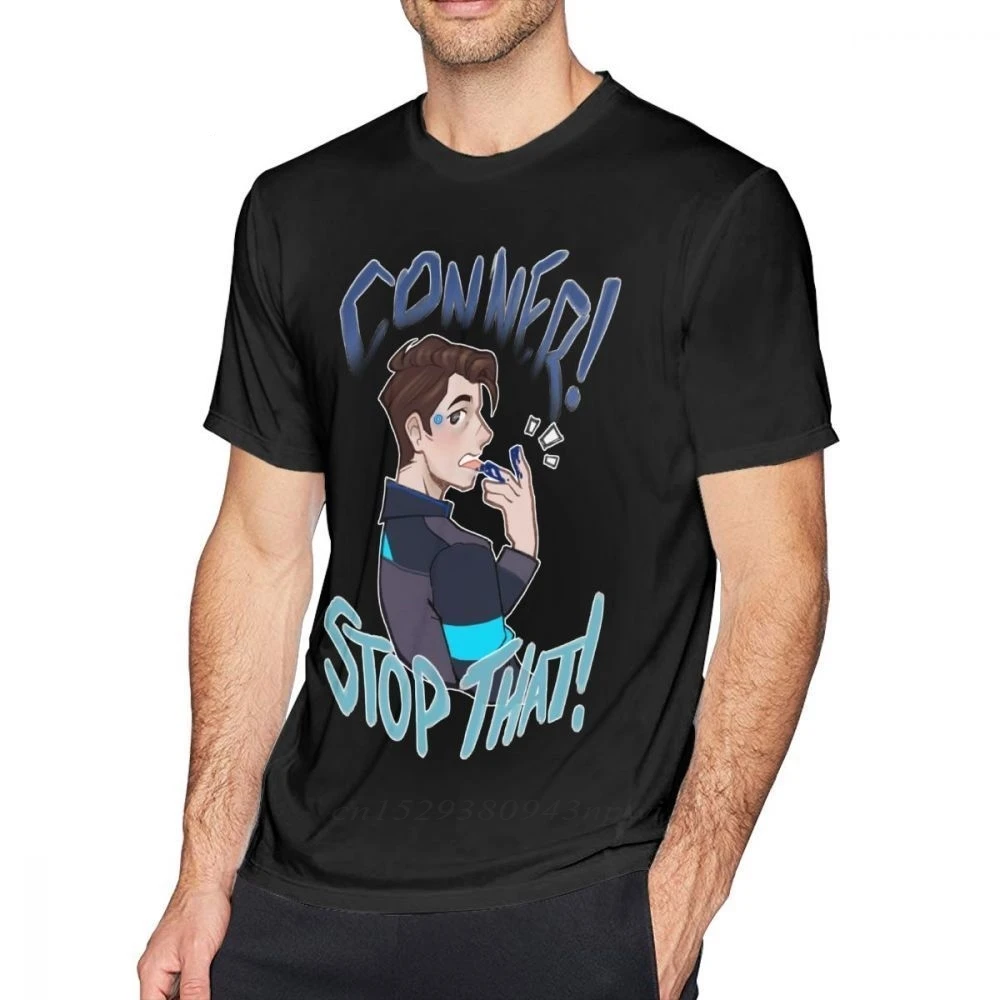 Detroit Diventa Human T Shirt Conner Stop Quella T-Shirt Moda 100% Cotone Tee Shirt Fantastica Maglietta A Maniche Corte Grafica Da Uomo