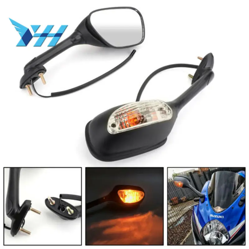 Черный Зеркала поворотники дыма 2011 для Suzuki GSXR 600 750 1000 GSXR1000 2009-UP