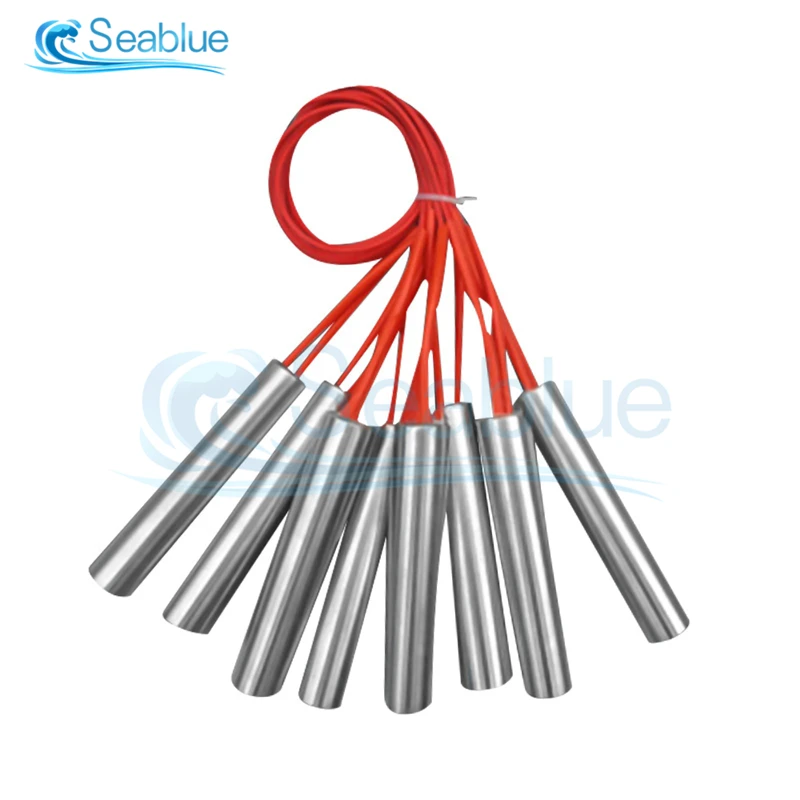 Water Heating Elements 1Pcs 220V 100W 120W Electric Cartridge Heater Element 6/8/10mm*40mm Tube Diameter Stainless Steel Tubular Heating Element