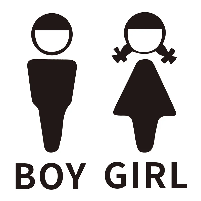 Design Toilet Reminder Signs Acrylic Sign Children 3D Door Stickers Cute Boy Girl Signage Men Women House Number Guide Plate |