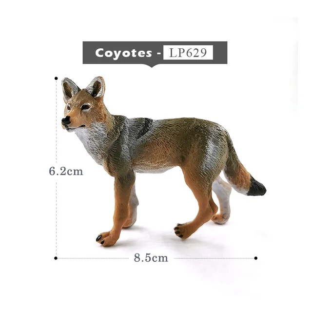 Koala Wolf Deer Leopard Alpaca Antelope Monkey animal model figurines home decor miniature fairy garden decoration accessories Coyotes