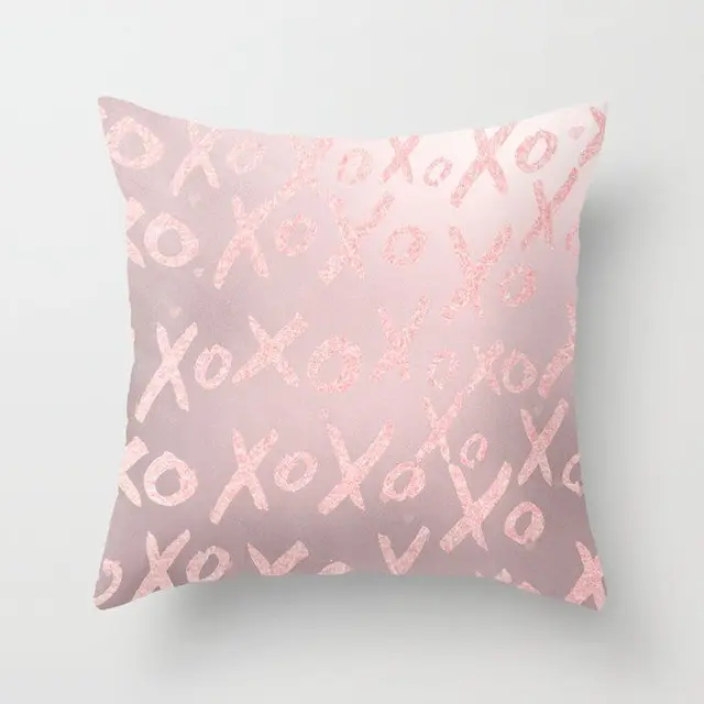 Nordic Pink Girl Heart Creative Net Red Pillow Case Birthday Gift Female Custom Decoration Ins Cushion Cover Purple Home Decor 5