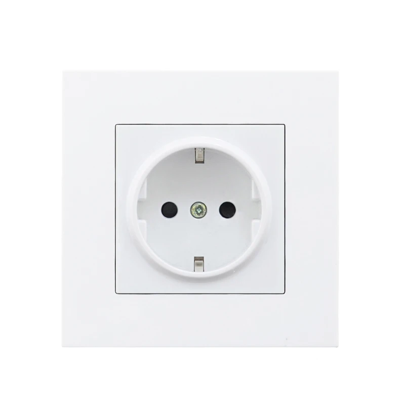 EU Standard Atlectric PC пластиковая панель ЕС FR Французская клавиатура стандартная розетка питания с двумя портами usb для мобильных телефонов 86 мм* 86 мм розетка - Тип: EU Standard