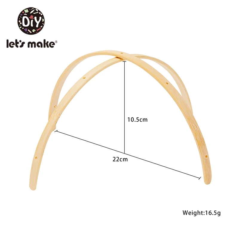 בואו לעשות 1 סט תינוק מיטת פעמון צעצוע מחזיק עץ רעשנים סוגר נייד עריסה יילוד עריסת פעמון צעצוע 0-12 חודש עץ DIY מלאכות