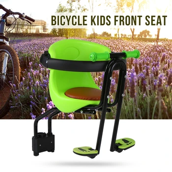 

Bicycle Baby Seat Kids Child Safety Carrier Front Seat Saddle Cushion with Back Rest Foot Pedals Bike Accessoires