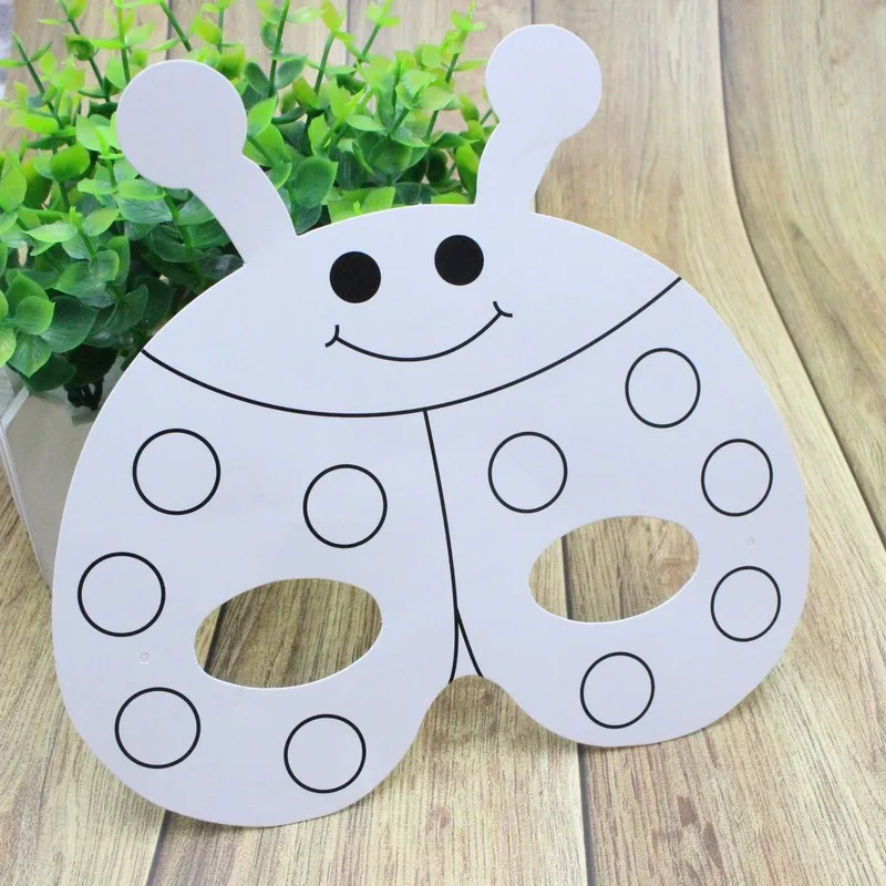 Дети DIY цветные Мультяшные животные картина маска Дошкольное граффити искусство ремесла игрушки творческие Рисование игрушки подарок для детей Дети