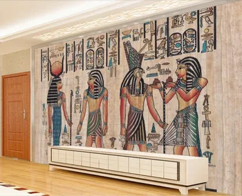 

CJSIR Wallpaper Custom Photo 3D Wood Hand Painted Egyptian Mural TV Background Wall Living Room Decoration Wallpaper Mural