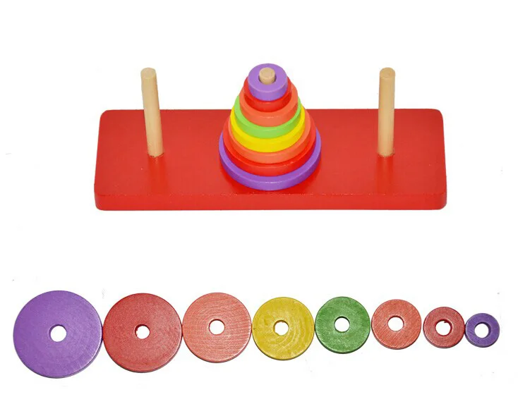 

Tower of Hanoi Building Blocks Adult Educational Toy CHILDREN'S Bricks Pro Jenga Classical Educational Toy Wooden Toys