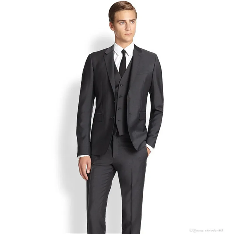 

Two Button Gap Lapel Custom Groom Men Suit 3 Pieces(Jacket+Pants+Vest+Tie) Fashion Costume Homme Man Wedding Formal Suits