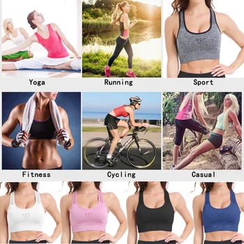 Top Athletic Running Sports Bra Yoga Brassiere Workout Gym 4 SEXYWG Top Athletic Running Sports Bra Yoga Brassiere Workout Gym Fitness Women Seamless High Impact